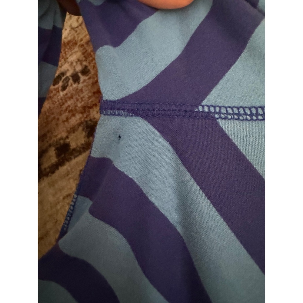 Vintage Nike Athletic Dept Striped Hoodie Blue Purple Swoosh Pullover Mens Large - Picture 4 of 5